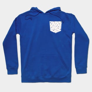 Pocket - Blue Soft Flowers Hoodie